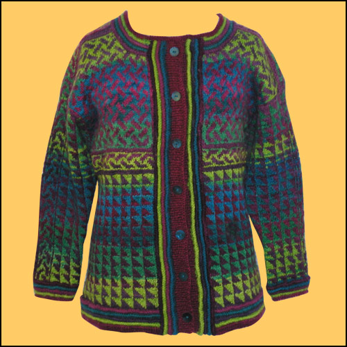 Gansey Cardigan - Machine Knitting to Dye For
